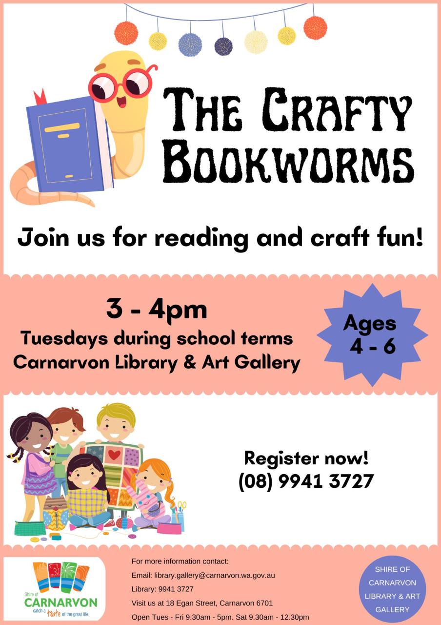 Craft Bookworms poster Term 4 poster