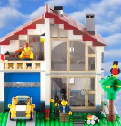 a house built of LEGO